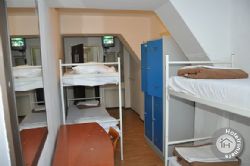 Travel Hostel Amsterdam 4 bedded room bunk beds basic